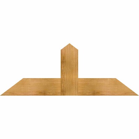 Ekena Millwork Portland Rough Sawn Timber Gable Bracket, Western Red Cedar, 48"W x 18"H x 2"D x 6"F, 9/12 Pitch GBW048X18X0206POR00RWR